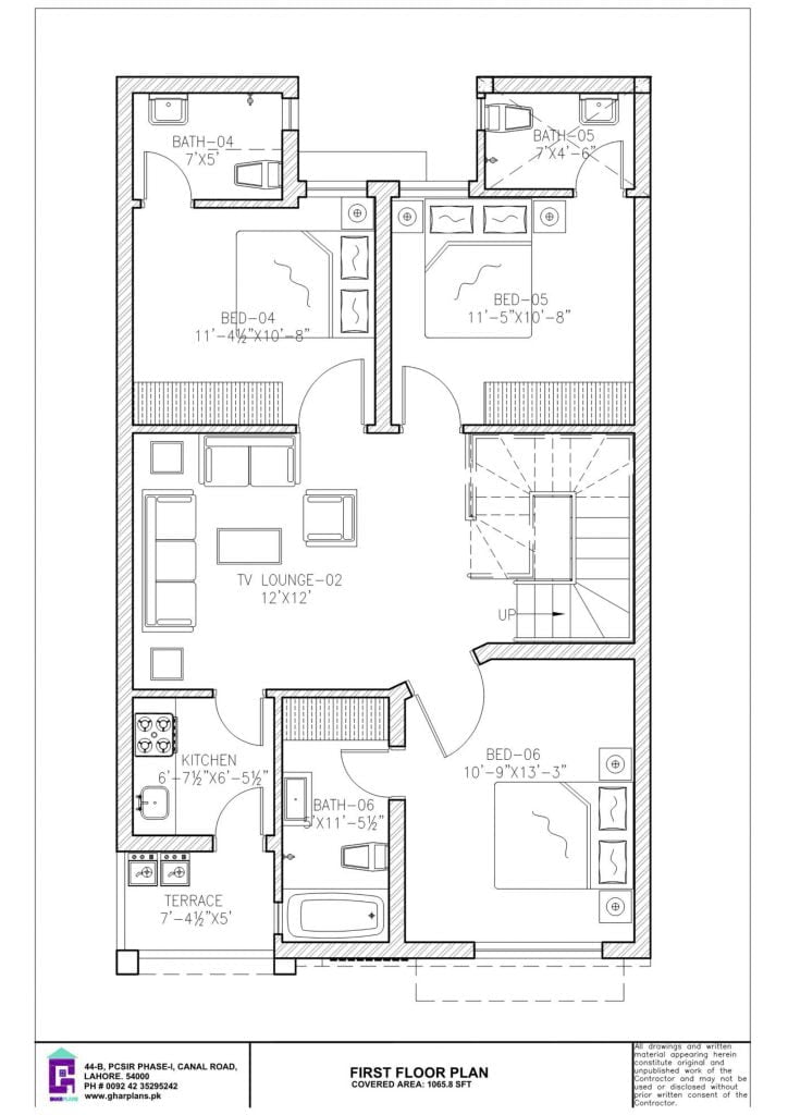 6 Bedroom 5 Marla First Floor Plan - A blog about real estate ...