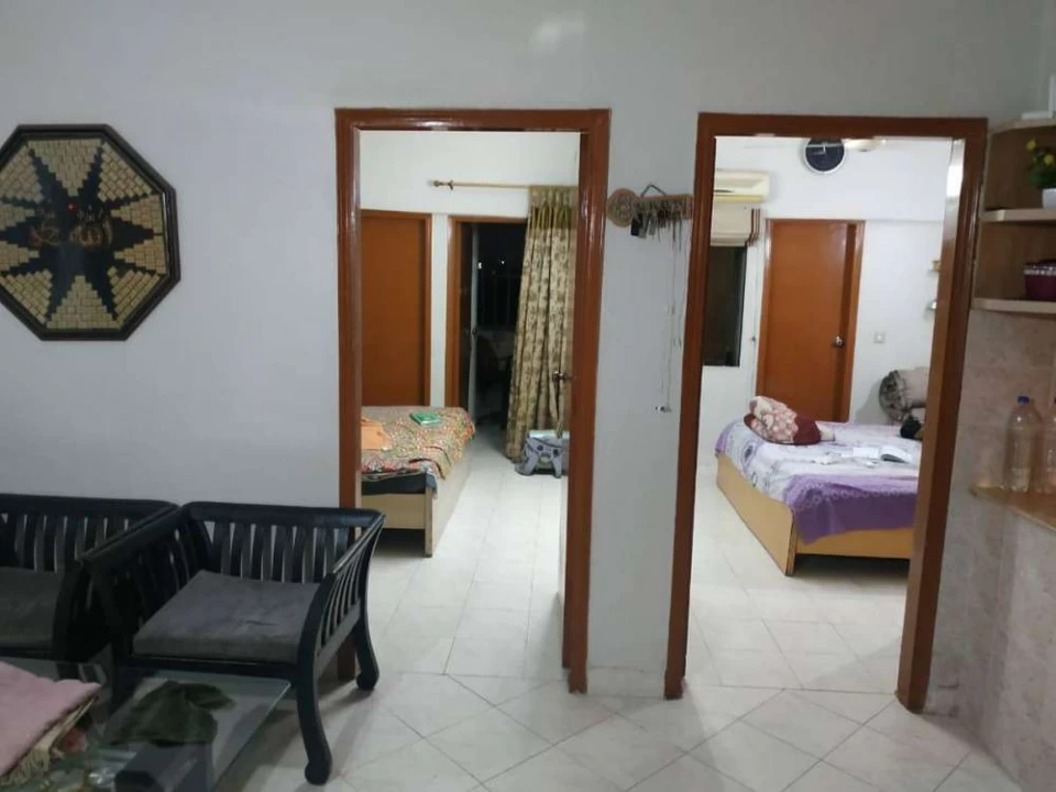 2 bed Lounge in Omega Heights Fully furnished Karachi Gulistan e